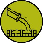 Ausgleichestrich – flexibler Estrichaufbau Symbol für Ausgleichestrich zum Nivellieren unebener Untergründe